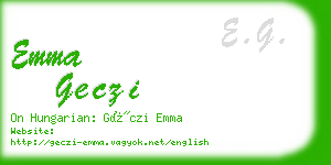 emma geczi business card